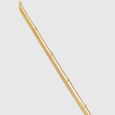 Beaded Chain Anklet Gold