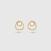 Halo Drop Earrings Gold