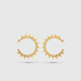 Crown Hoop Earrings