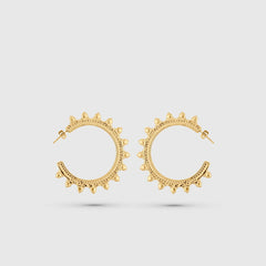 Crown Hoop Earrings
