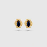 Black Sunburst Earrings