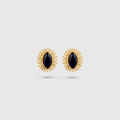 Black Sunburst Earrings