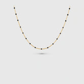 Black Bead Chain Necklace