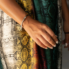Wave Bangle Silver