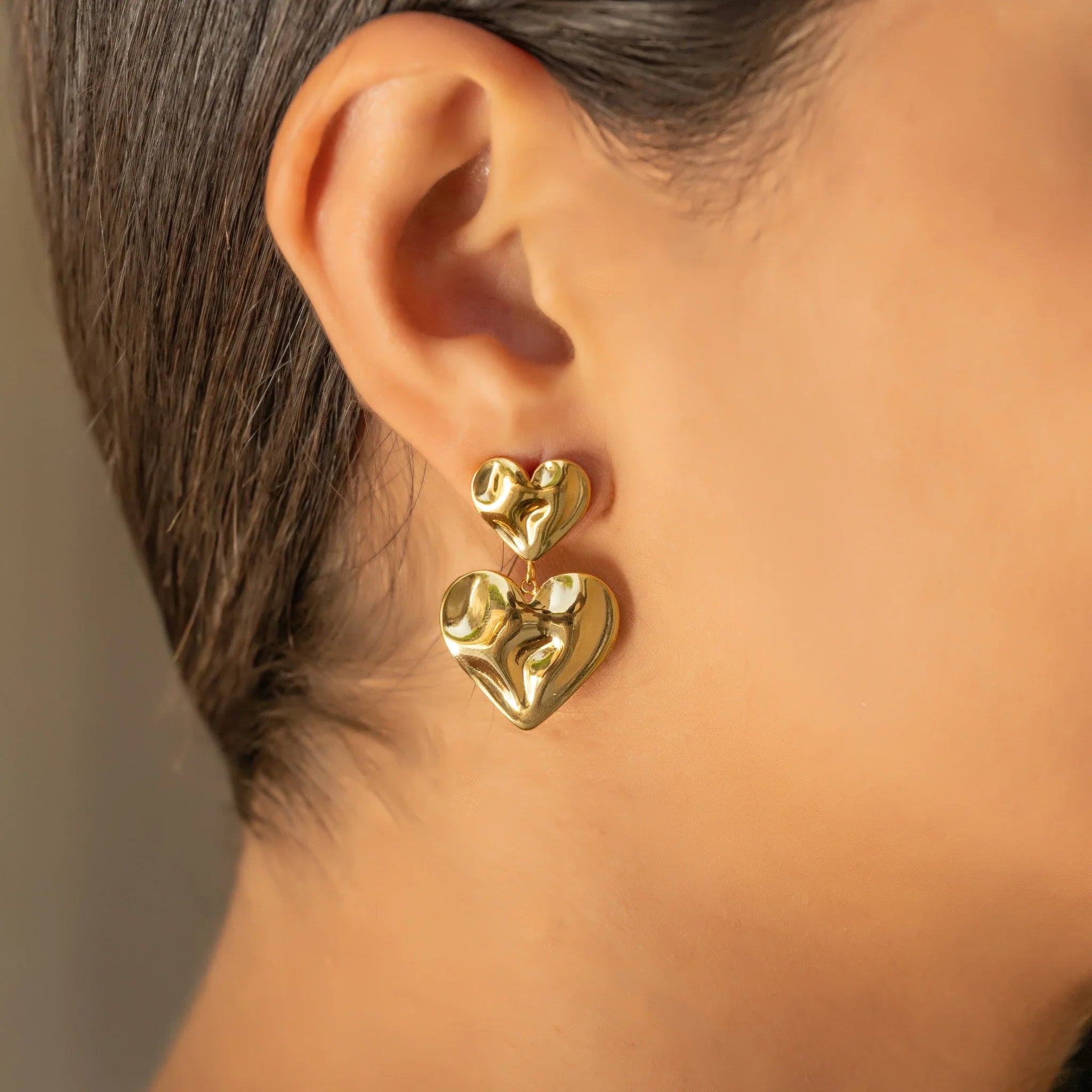Double Heart Earrings