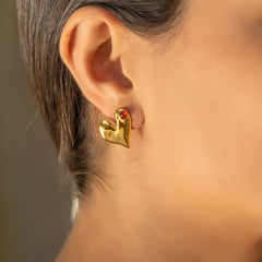 Puffy heart Earrings