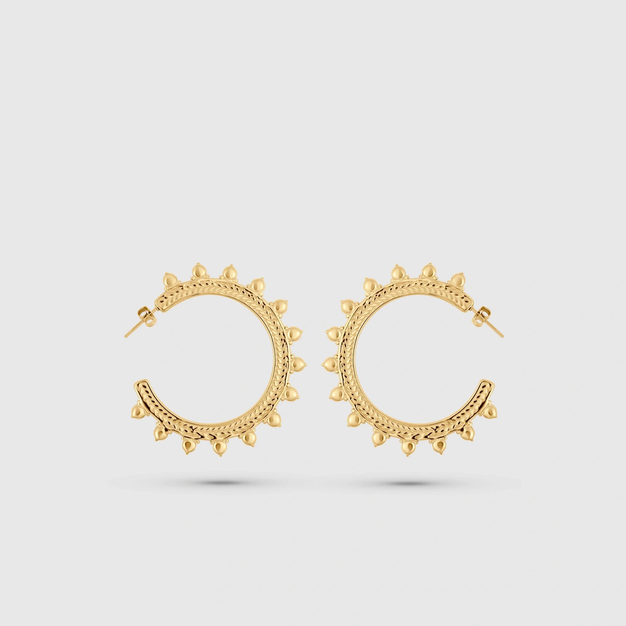 Crown Hoop Earrings