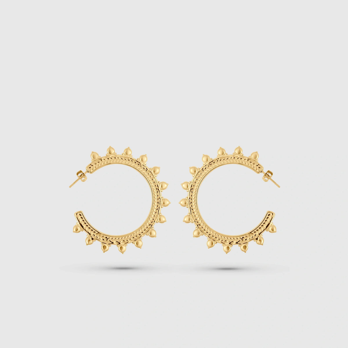 Crown Hoop Earrings