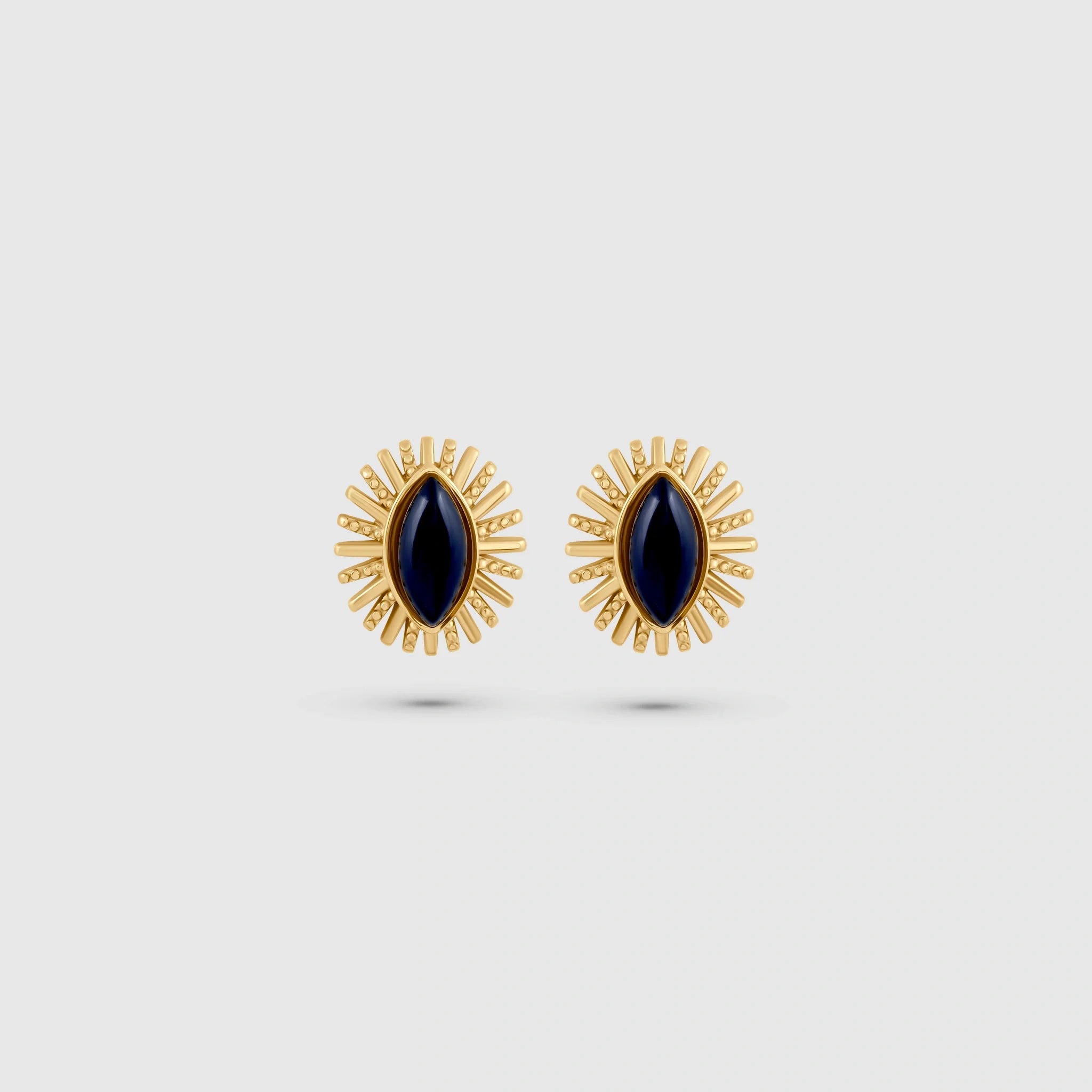 Black Sunburst Earrings