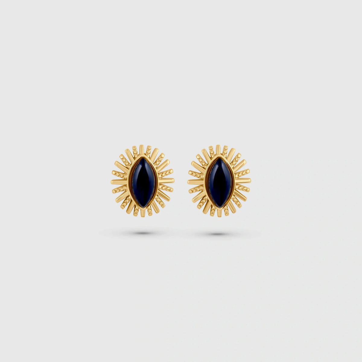 Black Sunburst Earrings