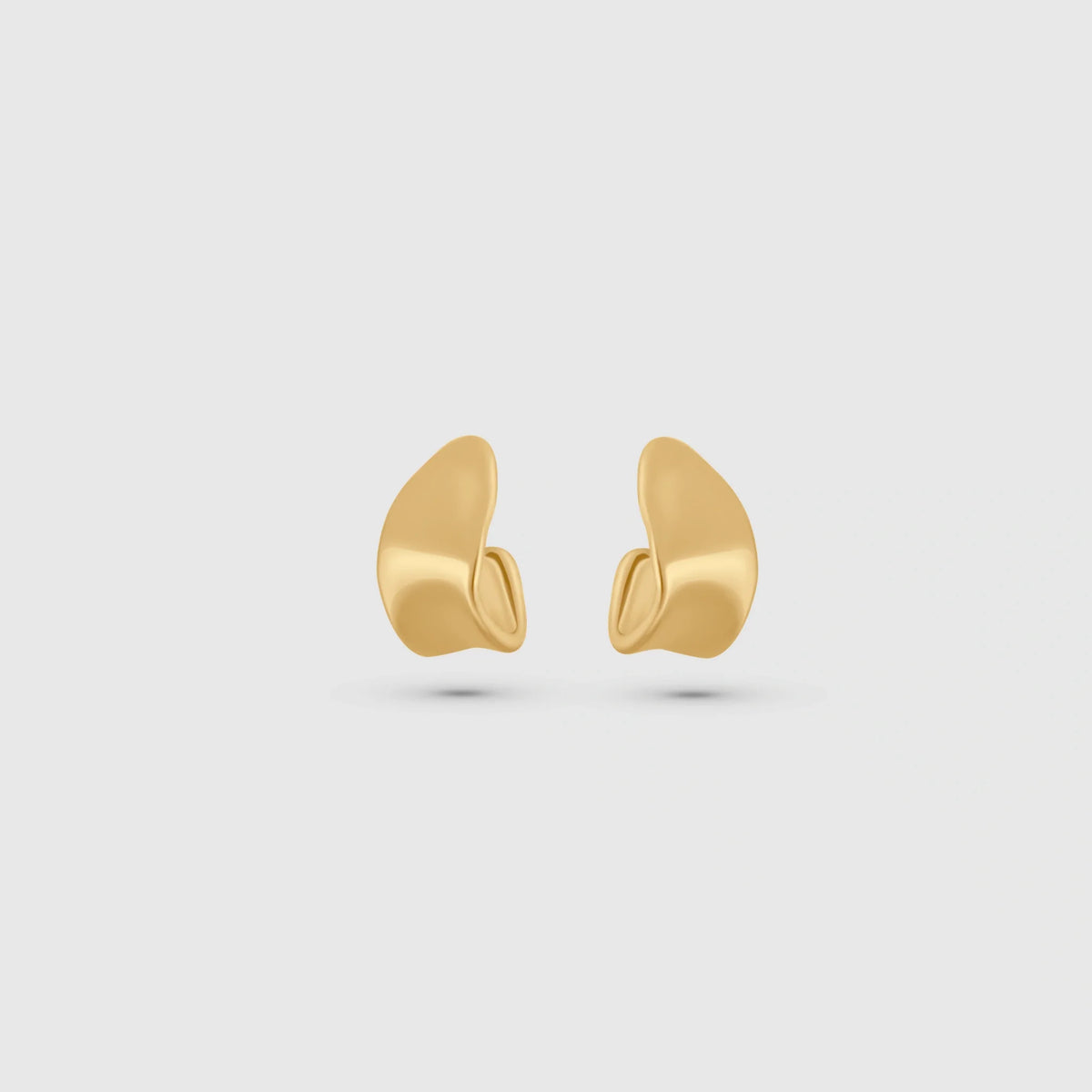 Freeform Earings Gold