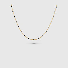 Black Bead Chain Necklace