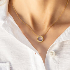 Roman Circle Pendant Necklace