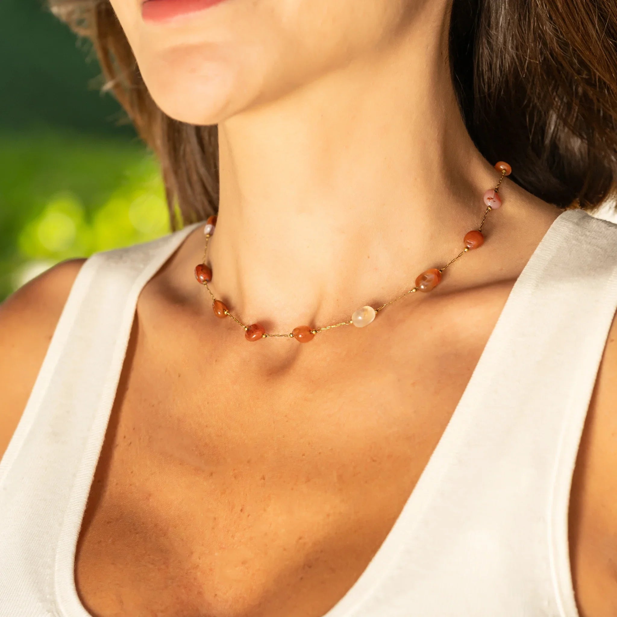 Agate Bead Necklace